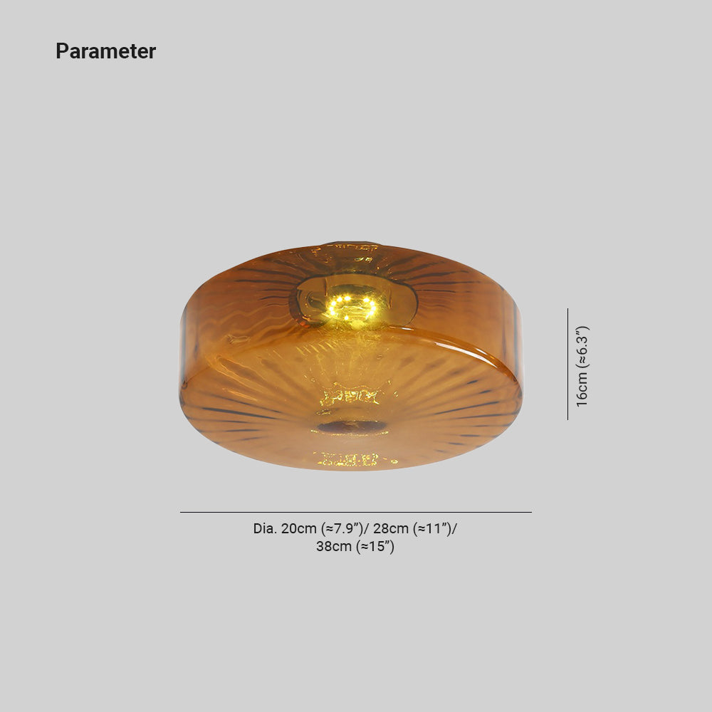 June Amberglas-Deckenleuchte